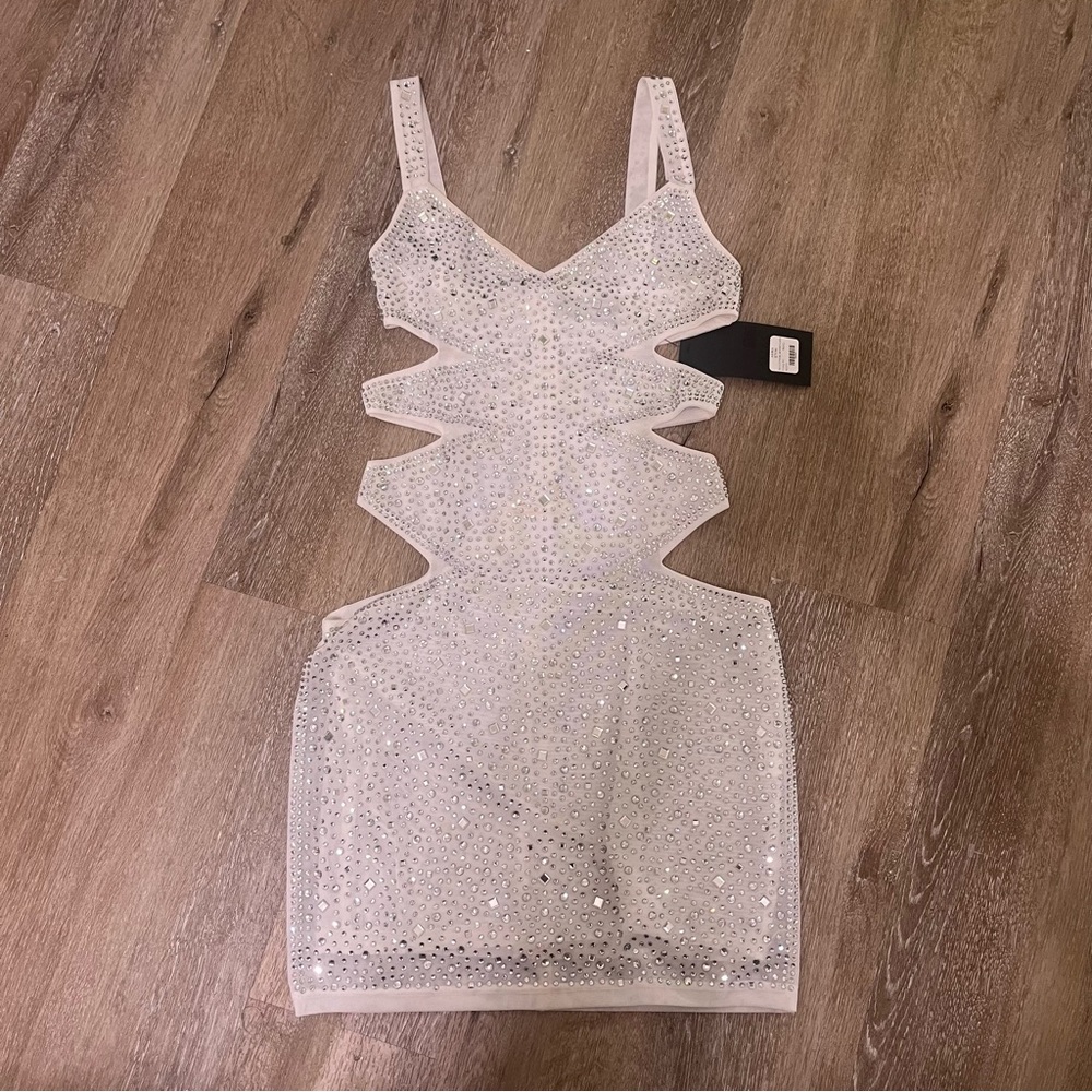White Cut-Out Dress